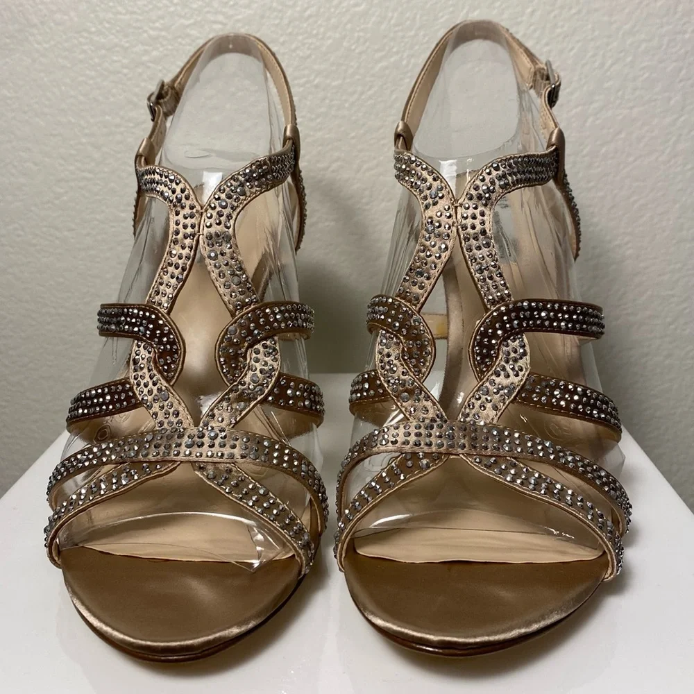 INC Sparkling Rhinestone Strappy Heels Size 9.5 Brand New in Box